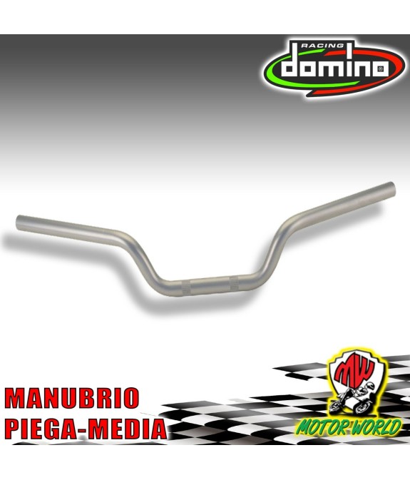 MANUBRIO MOTO 22mm TOMASELLI RACING STERZO PIEGA MEDIA STERZO ARGENTO