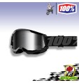 MASCHERA CROSS 100% STRATA 2 NERA LENTE A SPECCHIO