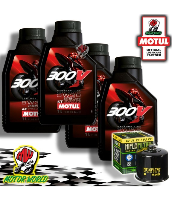 KIT TAGLIANDO MOTUL 300V 5W30 + FILTRO RACING Yamaha YZF-R1 60th Edition 2016