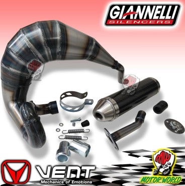 MARMITTA + SILENZIATORE CARBONIO GIANNELLI VENT  DERAPAGE 50 2019 RR TYPE 50S