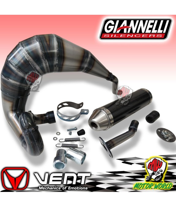 MARMITTA + SILENZIATORE CARBONIO GIANNELLI VENT  DERAPAGE 50 2019 RR TYPE 50S