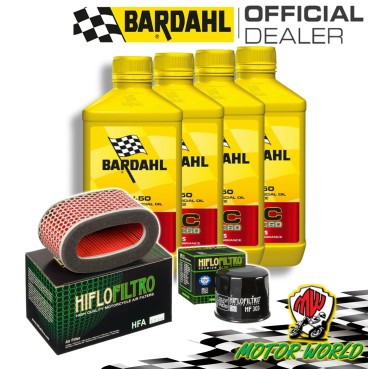 TAGLIANDO 4L BARDAHL XTC 10W50 + FILTRI HIFLO HONDA VT 750 Shadow Spirit 2007