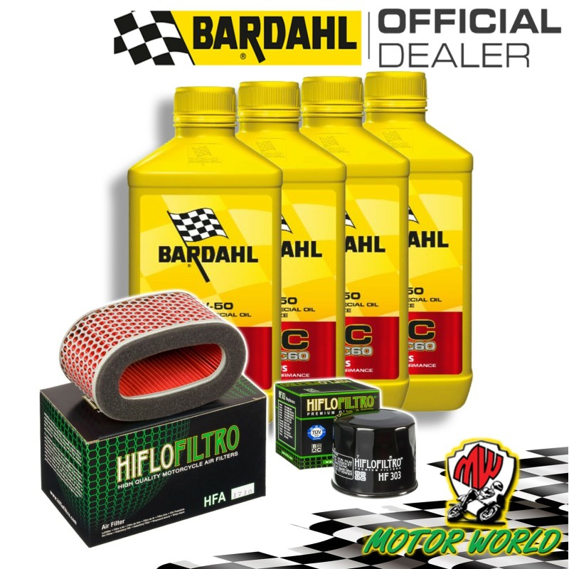 TAGLIANDO 4L BARDAHL XTC 10W50 + FILTRI HIFLO HONDA VT 750 Shadow Spirit 2007