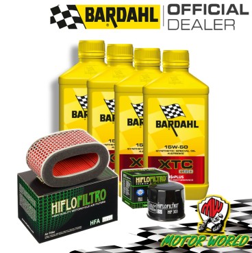 TAGLIANDO 4L BARDAHL XTC 15W50 + FILTRI HIFLO HONDA VT 750 Shadow Spirit 2006