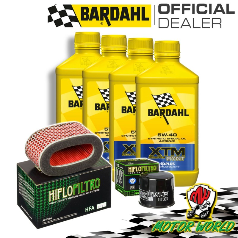 TAGLIANDO 4L BARDAHL XTM 5W40 + FILTRI HIFLO HONDA VT 750 Shadow Spirit 2006