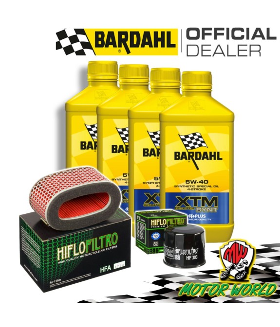 TAGLIANDO 4L BARDAHL XTM 5W40 + FILTRI HIFLO HONDA VT 750 Shadow Spirit 2006