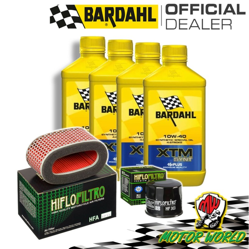 TAGLIANDO 4L BARDAHL XTM 10W40 + FILTRI HIFLO HONDA VT 750 Shadow Spirit 2006