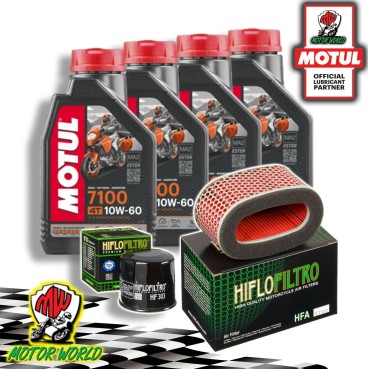 TAGLIANDO 4L MOTUL 7100 10W60 + FILTRI HIFLO HONDA VT 750 Shadow Spirit 2007