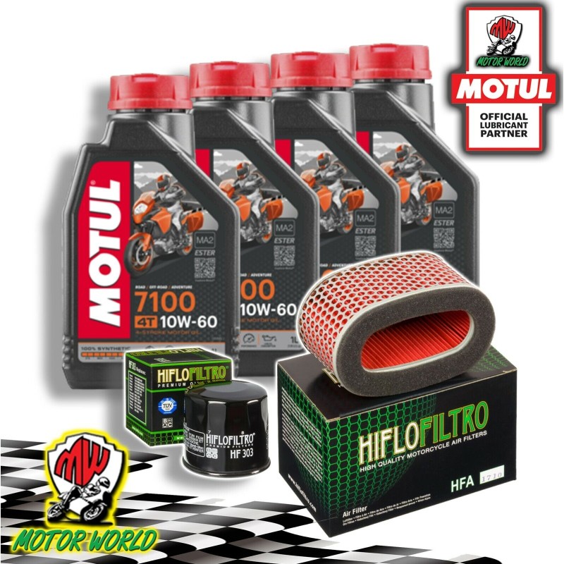 TAGLIANDO 4L MOTUL 7100 10W60 + FILTRI HIFLO HONDA VT 750 Shadow Spirit 2007