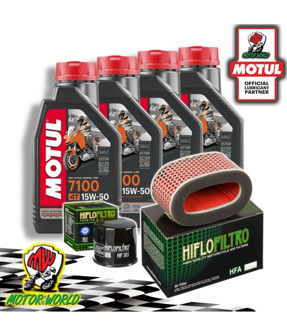 TAGLIANDO 4L MOTUL 7100 15W50 + FILTRI HIFLO HONDA VT 750 Shadow Spirit 2007
