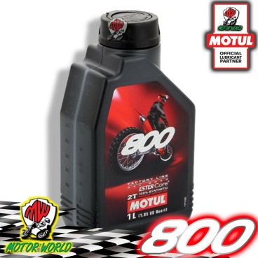 Olio Miscela Motul 800 2T Off Road FL Sintetico Moto Cross Trial Competizione 1L