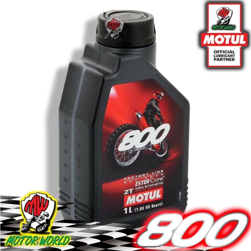Olio Miscela Motul 800 2T Off Road FL Sintetico Moto Cross Trial Competizione 1L