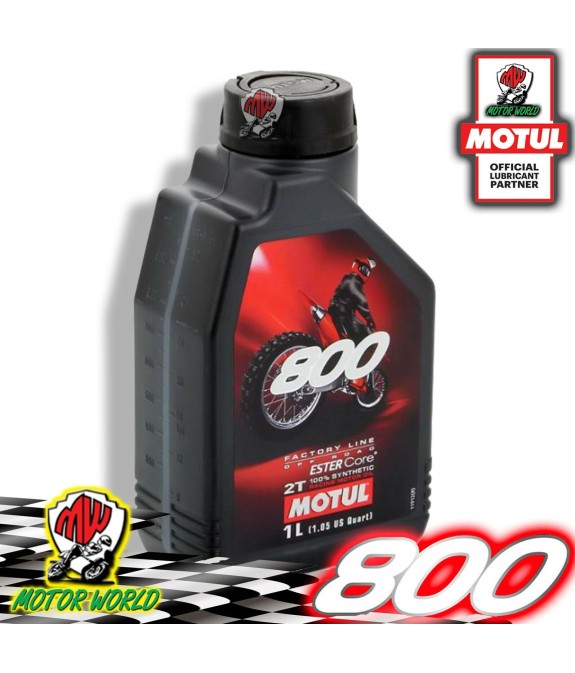 Olio Miscela Motul 800 2T Off Road FL Sintetico Moto Cross Trial Competizione 1L