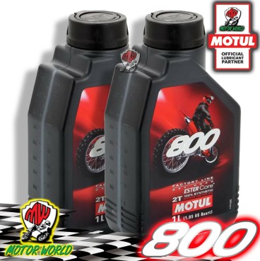 Olio Motore Moto Motul 800 2T Off Road Factory Line 100% Sintetico X 2 LITRI