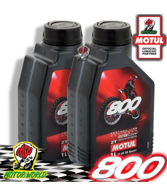 Olio Motore Moto Motul 800 2T Off Road Factory Line 100% Sintetico X 2 LITRI