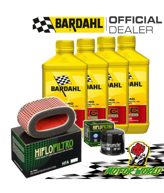 TAGLIANDO 4L BARDAHL XTC 10W40 + FILTRI HIFLO HONDA VT 750 Shadow Spirit 2007