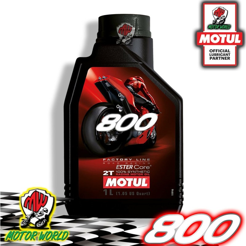 OLIO MOTUL 800 2T ROAD FACTORY LINE SINTETICO ESTER CORE RACING MISCELA 1 LITRO