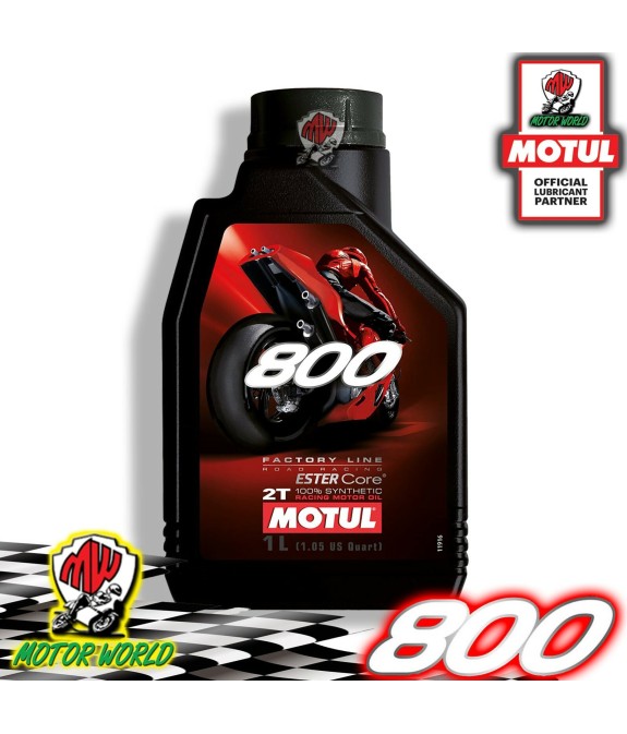 OLIO MOTUL 800 2T ROAD FACTORY LINE SINTETICO ESTER CORE RACING MISCELA 1 LITRO