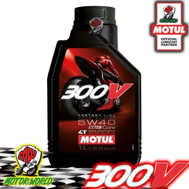 Olio Moto Motul 300V Factory Line Road Racing 4T 5W40 - 1 lt