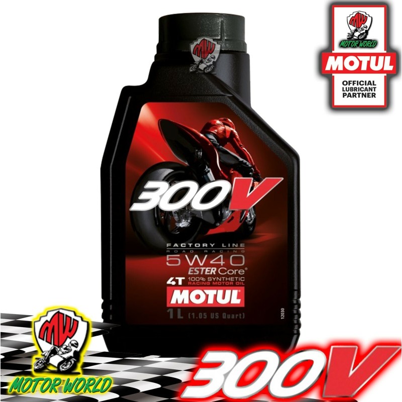 Olio Moto Motul 300V Factory Line Road Racing 4T 5W40 - 1 lt