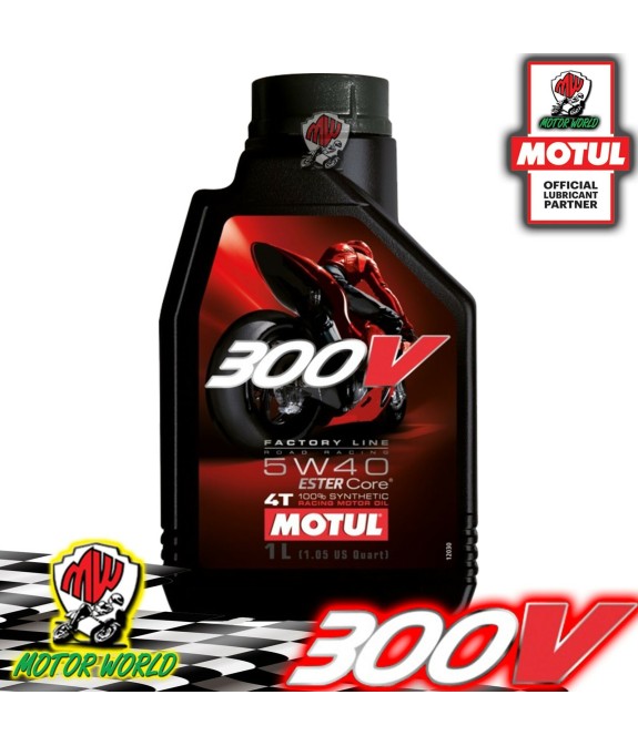 Olio Moto Motul 300V Factory Line Road Racing 4T 5W40 - 1 lt