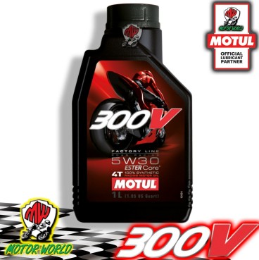MOTUL 300V 4T FACTORY LINE ROAD RACING 5W30 1 LITRO - PER MOTO