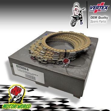 KIT 8 DISCHI FRIZIONE GUARNITI SUGHERO VERTEX HUSQVARNA TCX 510 2008 2009 2010