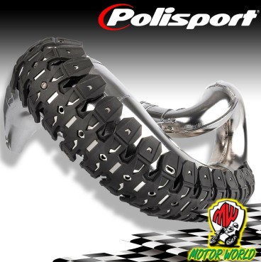 POLISPORT PROTEZIONE SCARICO PARAMARMITTA 2T ARMADILLO GRIGIO MOTO ENDURO CROSS