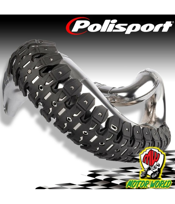 POLISPORT PROTEZIONE SCARICO PARAMARMITTA 2T ARMADILLO GRIGIO MOTO ENDURO CROSS