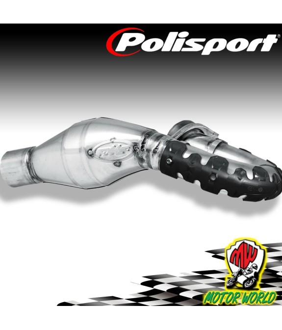 POLISPORT PROTEZIONE COLLETTORE SCARICO 4T ARMADILLO NERO MOTO ENDURO