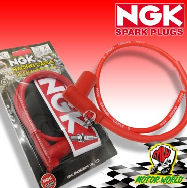 CAPPUCCIO CAVO CANDELA RACING SILICONE CON PIPETTA NGK UNIVERSALE MOTO E SCOOTER