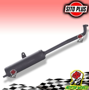 SITO SCARICO MARMITTA TERMINALE COMPLETO NERO TIPO ORIGINALE PIAGGIO BOSS 50