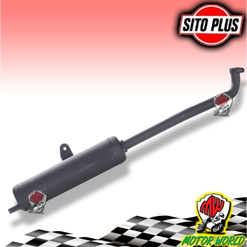 SITO SCARICO MARMITTA TERMINALE COMPLETO NERO TIPO ORIGINALE PIAGGIO BOSS 50