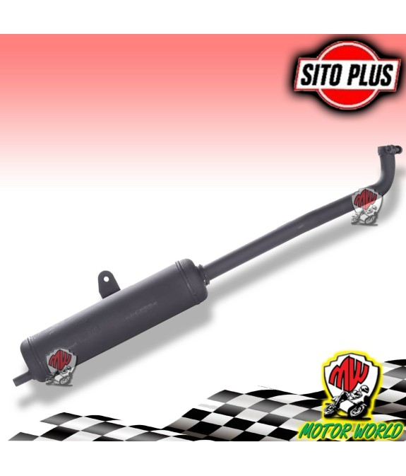 SITO SCARICO MARMITTA TERMINALE COMPLETO NERO TIPO ORIGINALE PIAGGIO BOSS 50