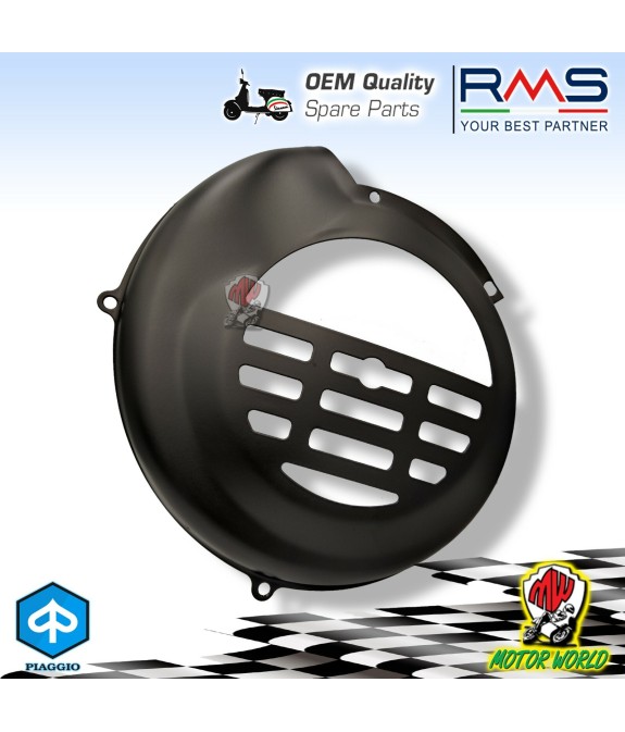 COPRI VOLANO NERO IN FERRO PER VESPA 50 SPECIAL R L 125 ET3 PRIMAVERA
