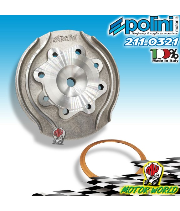 TESTA POLINI MODELLO EVOLUTION CANDELA CENTRALE PIAGGIO VESPA 125 ET3 ETS
