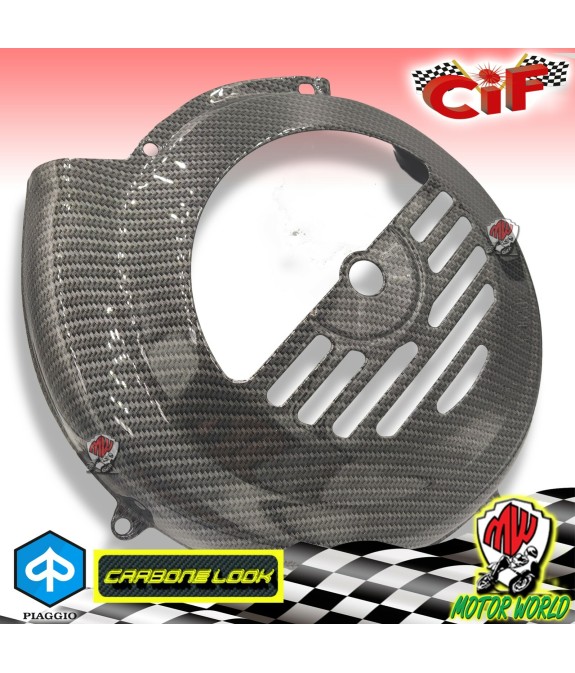 COPRIVOLANO IN FERRO EFFETTO CARBONIO VESPA 50 SPECIAL RLN 125 ET3 PRIMAVERA