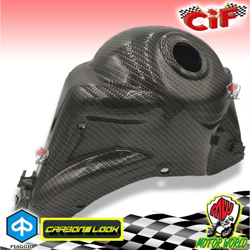 CUFFIA MOTORE EFFETTO CARBONIO CARBONE VESPA 125 PRIMAVERA ET3 50 SPECIAL