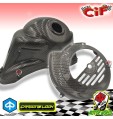 CUFFIA CILINDRO + COPRI VOLANO CARBON LOOK NERO LUCIDO VESPA 50 SPECIAL ET3 PK