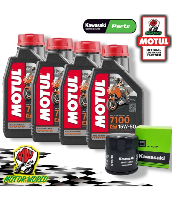 KIT TAGLIANDO MOTUL 7100 15W50 + FILTRO OLIO Kawasaki Z 900 2019 2020 2021