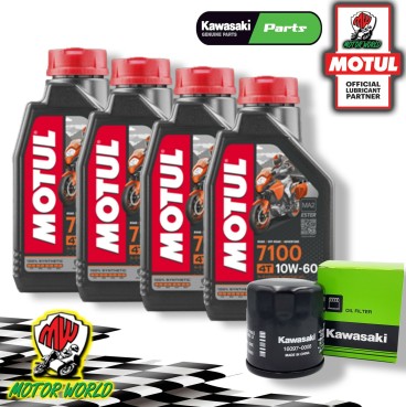 TAGLIANDO MOTUL 7100 10W60 + FILTRO OLIO ORIGINALE Kawasaki Z 900 2021