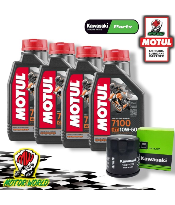 TAGLIANDO MOTUL 7100 10W50 + FILTRO OLIO ORIGINALE Kawasaki  Z 650 2021