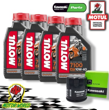 KIT TAGLIANDO MOTUL 7100 10W40 + FILTRO OLIO ORIGINALE Kawasaki Z 650 2021