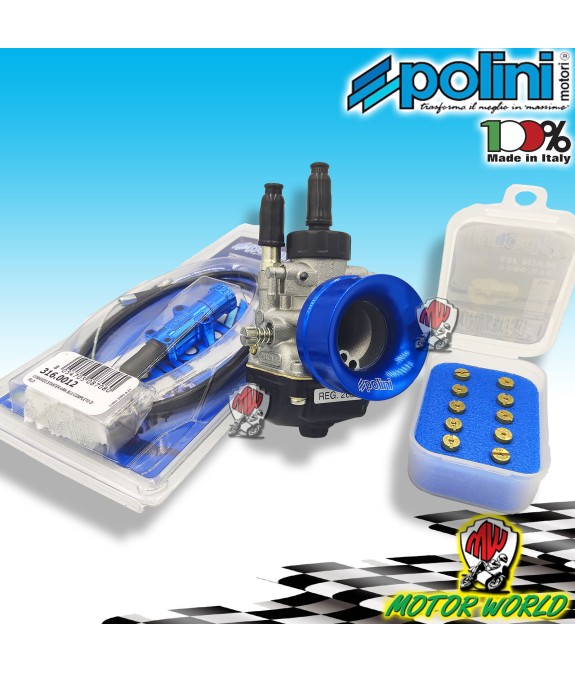 KIT CARBURATORE DELL'ORTO PHBG 21 + GETTI E CAVO ARIA MANUALE POLINI MINARELLI