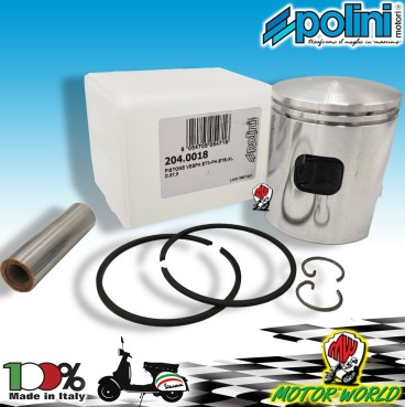 Pistone POLINI per kit 130cc ghisa Ø 57,8mm, 2 segmenti, Vespa 125 ET3 Primavera