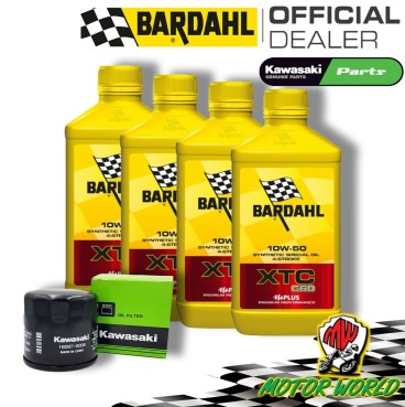 KIT TAGLIANDO BARDAHL XTC 10W50 + FILTRO ORIGINALE KAWASAKI Teryx  750 4x4