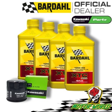 KIT TAGLIANDO BARDAHL XTC 10W40 + FILTRO ORIGINALE KAWASAKI Teryx  750 4x4