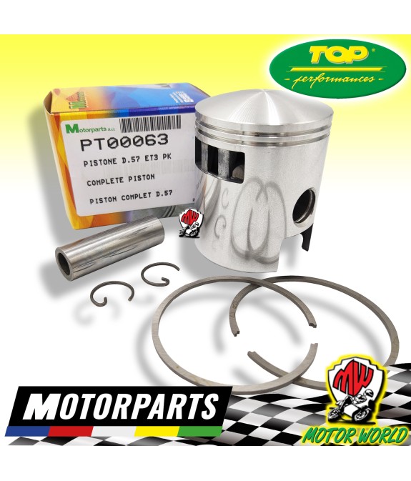 PISTONE KIT CILINDRO 57 DR VESPA 50 125 SPECIAL R L N PK ET3 PRIMAVERA APE 130