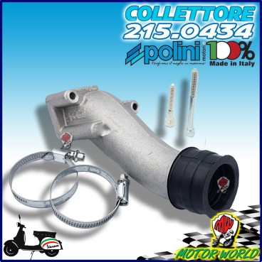 COLLETTORE ASPIRAZIONE CARBURATORE PWK 24 26 28 30 DUE FORI VESPA 50 SPECIAL