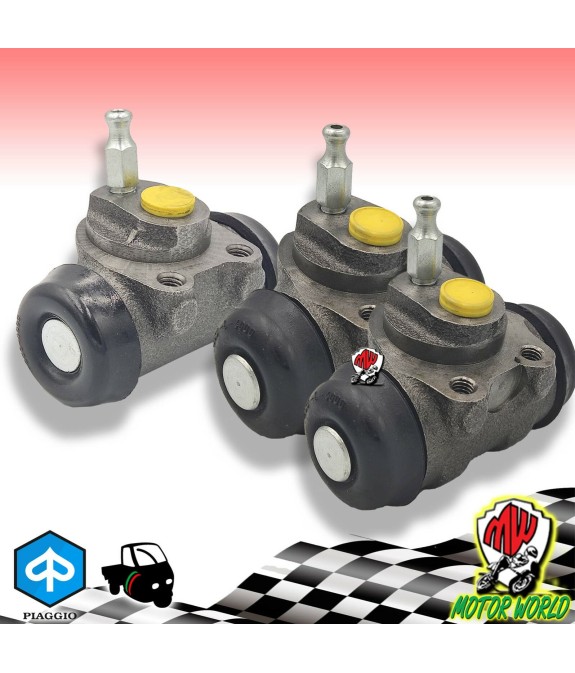 KIT 3 CILINDRETTI FRENO ANTERIORI + POSTERIORI PIAGGIO APE CAR P 601